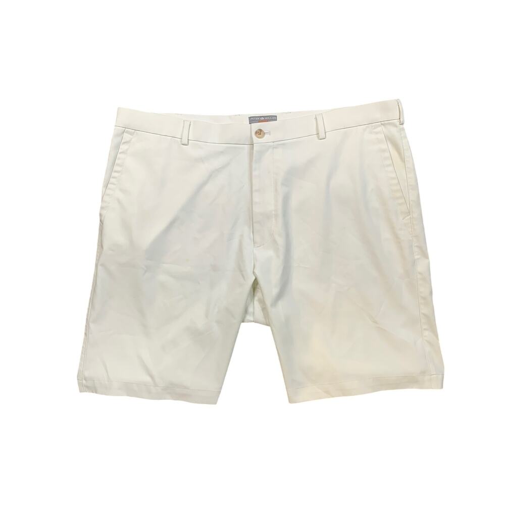 Peter Millar Shorts Mens 38 White Salem Performance Sweat Wicking Golf Chino